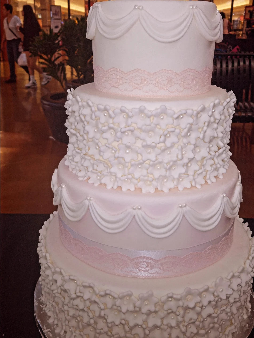 4 Tier Wedding Cake- Fondant